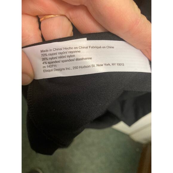 NWT Eloquii Plus Size Black Sheath Dress Gold Buttons Size 28 - Picture 9 of 10